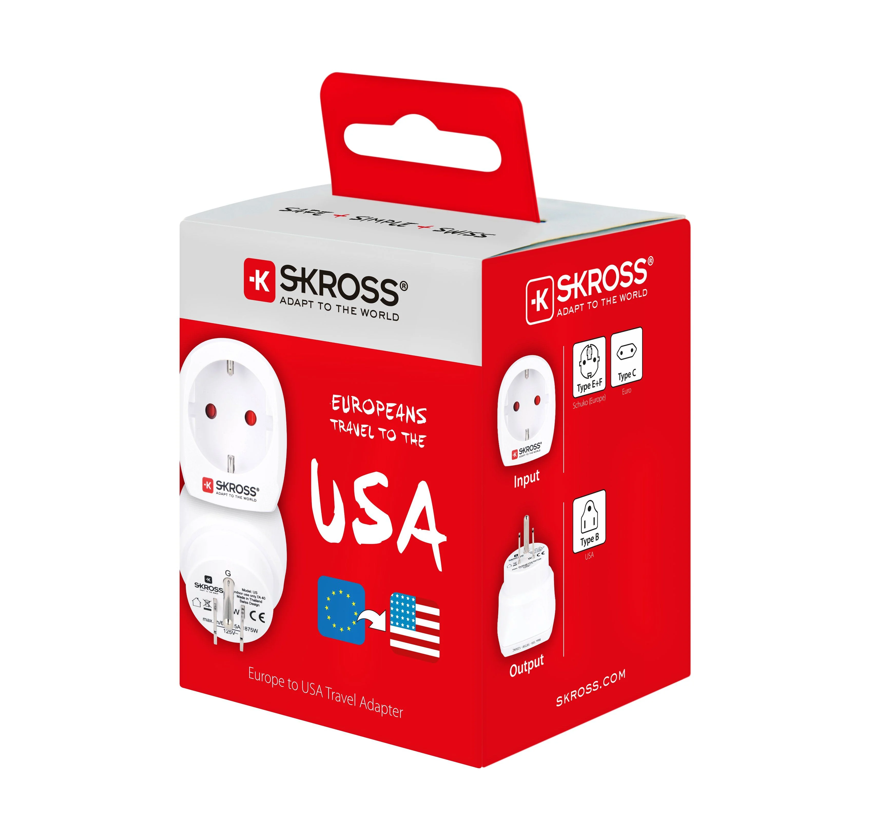 SKROSS - Reisadapter - Europa naar USA