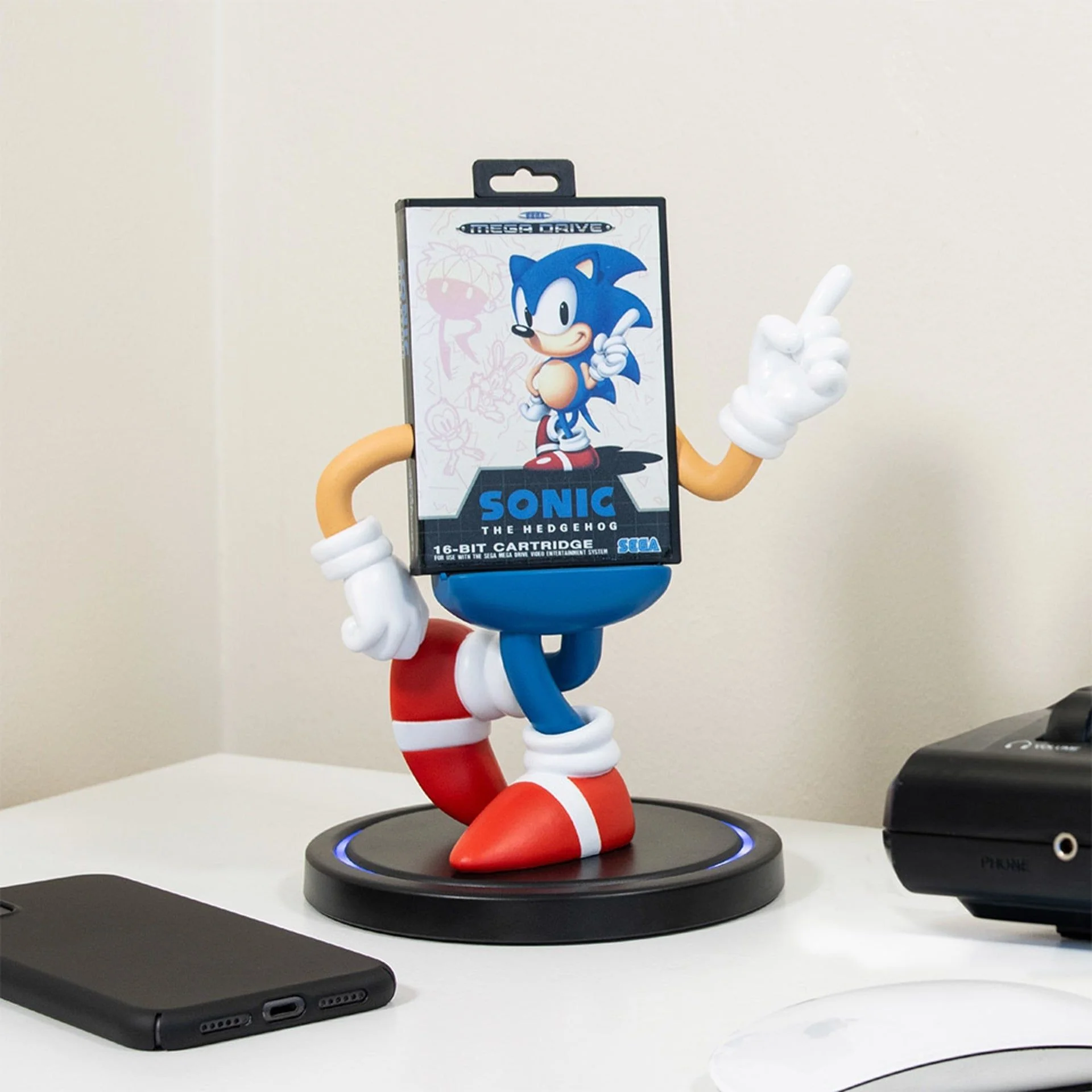 Numskull - Power Idolz - Sega - Sonic - Draadloze telefoonoplader met lichtgevende basis - 10w snel laden