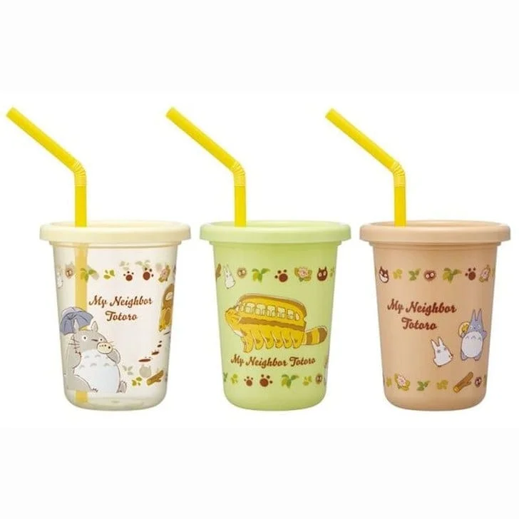 Ghibli - My Neighbor Totoro - Set van 3 Glazen met Rietjes