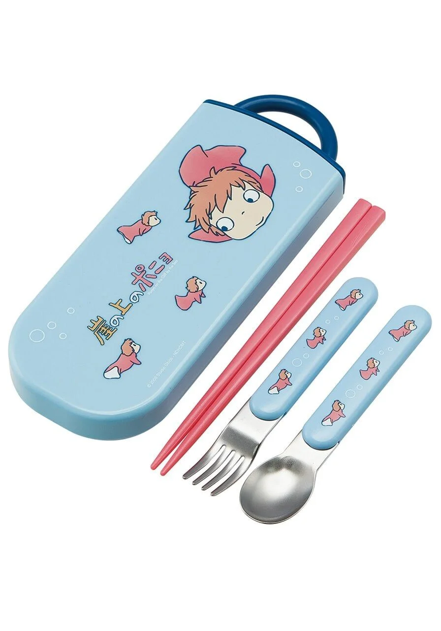 Ghibli - Ponyo on the Cliff - Set Eetstokjes Lepel vork Ponyo in de Oceaan
