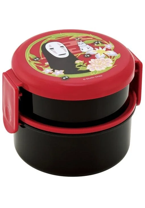 Ghibli - Spirited Away: De reis van Chihiro - Lunchbox met Twee Lagen in Ronde vorm Zonder Gezicht Donkerrood