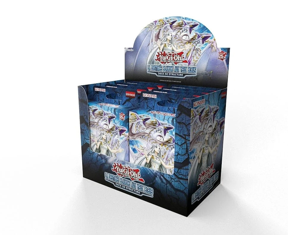 Yu-Gi-Oh! JCC - Display de Deck de Structure de réimpression La Destinée Blanche aux Yeux Bleus (8 Decks) - FR