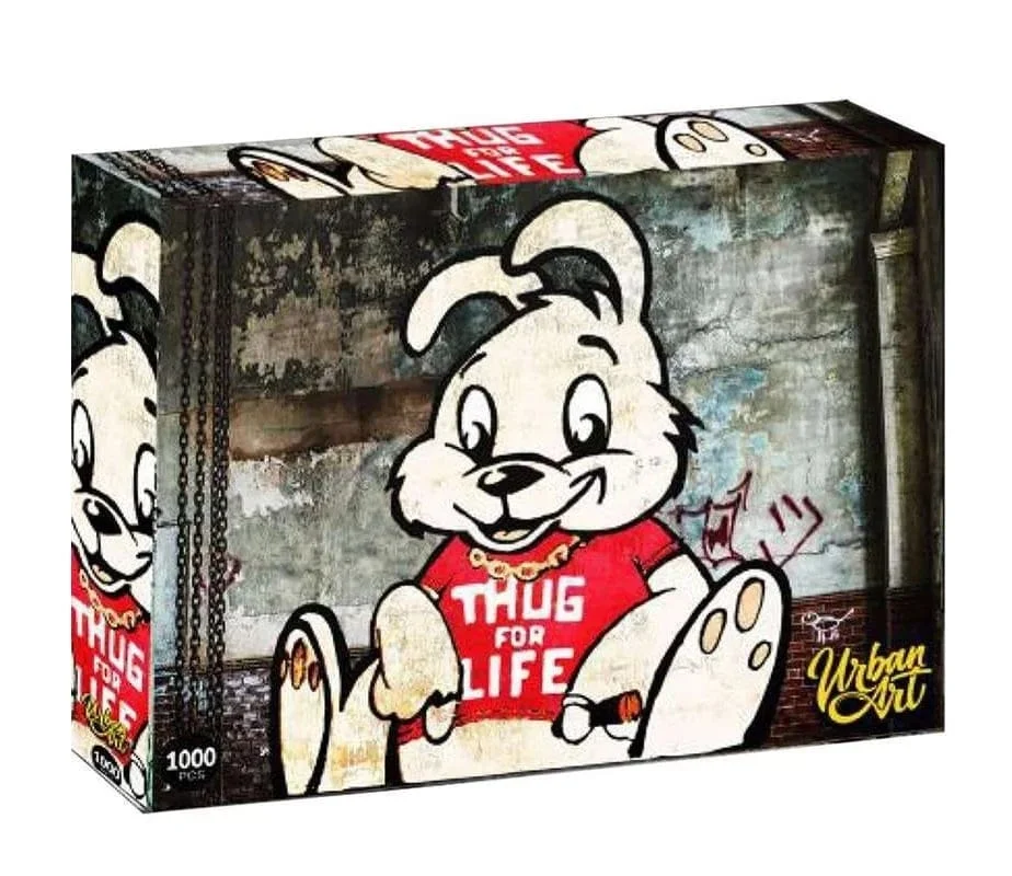 Urban Art - "Thug for Life" Puzzel 1000 stk 70x50 cm - met 3D lenticulair effect