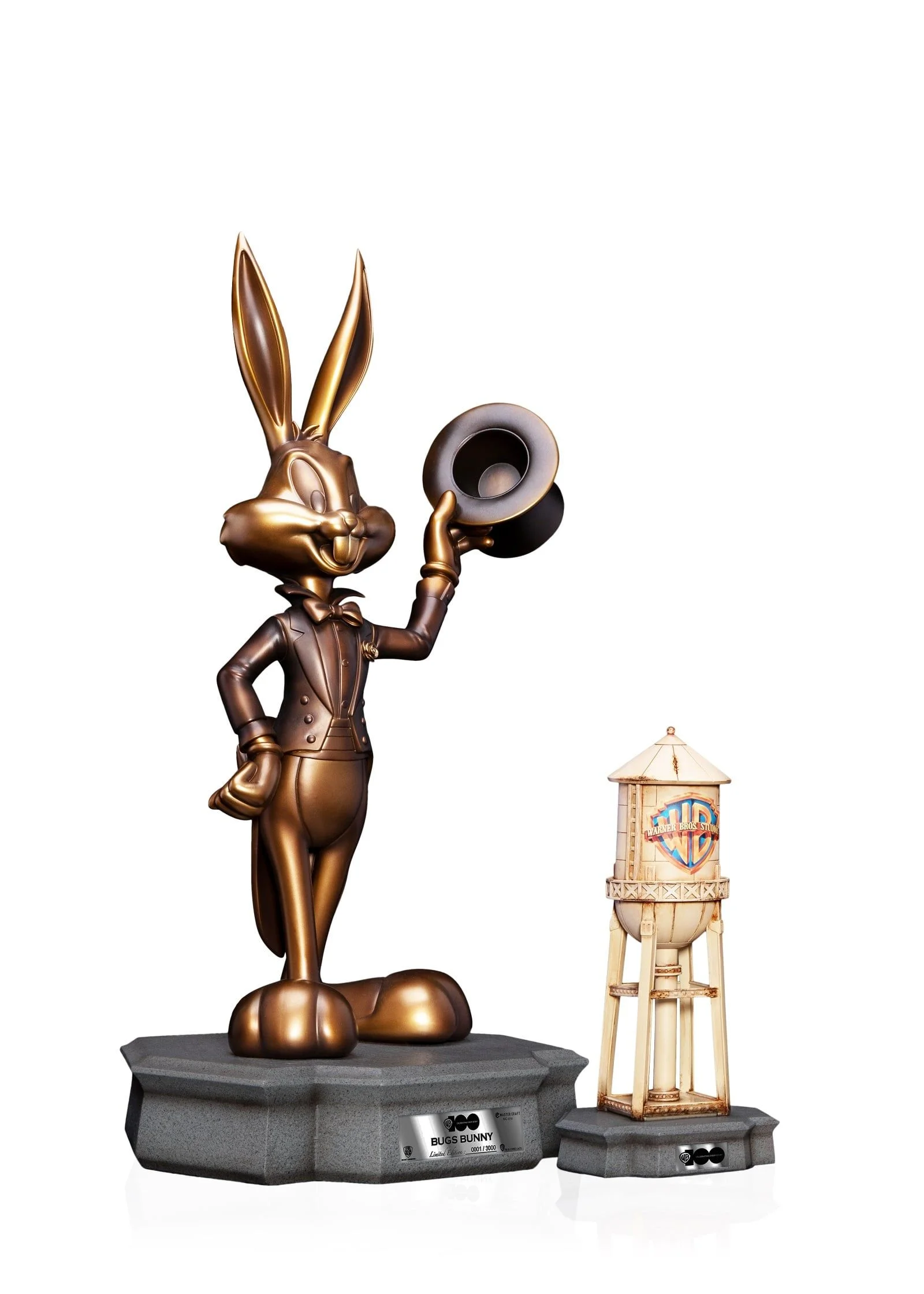 Warner Bros - MC-070 - 100ste verjaardag van Warner Bros. Studios - standbeeld Bugs Bunny Tuxedo Master Craft - 46cm