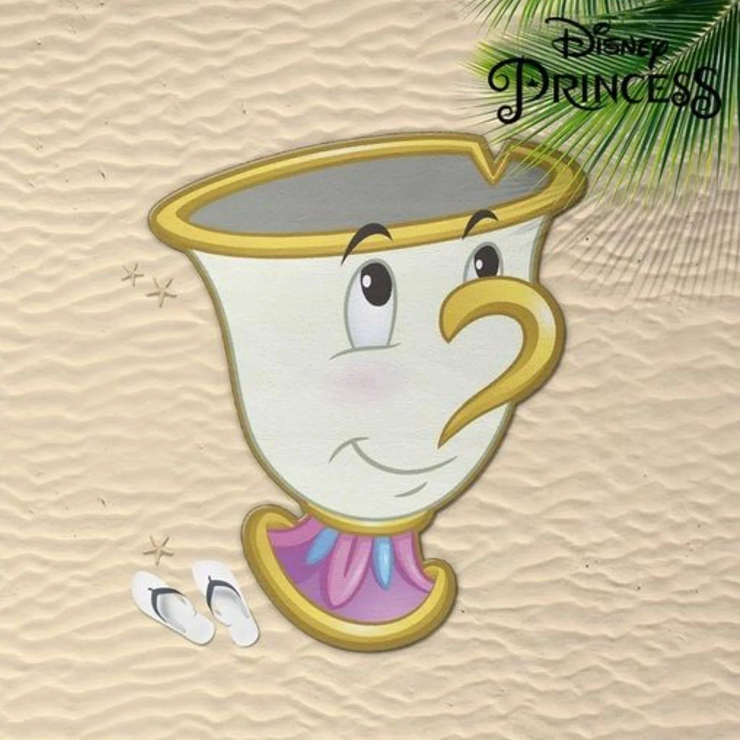 Disney - Schone en het Beest Chipvormige Strandlaken - Beauty and the Beast Strandlaken