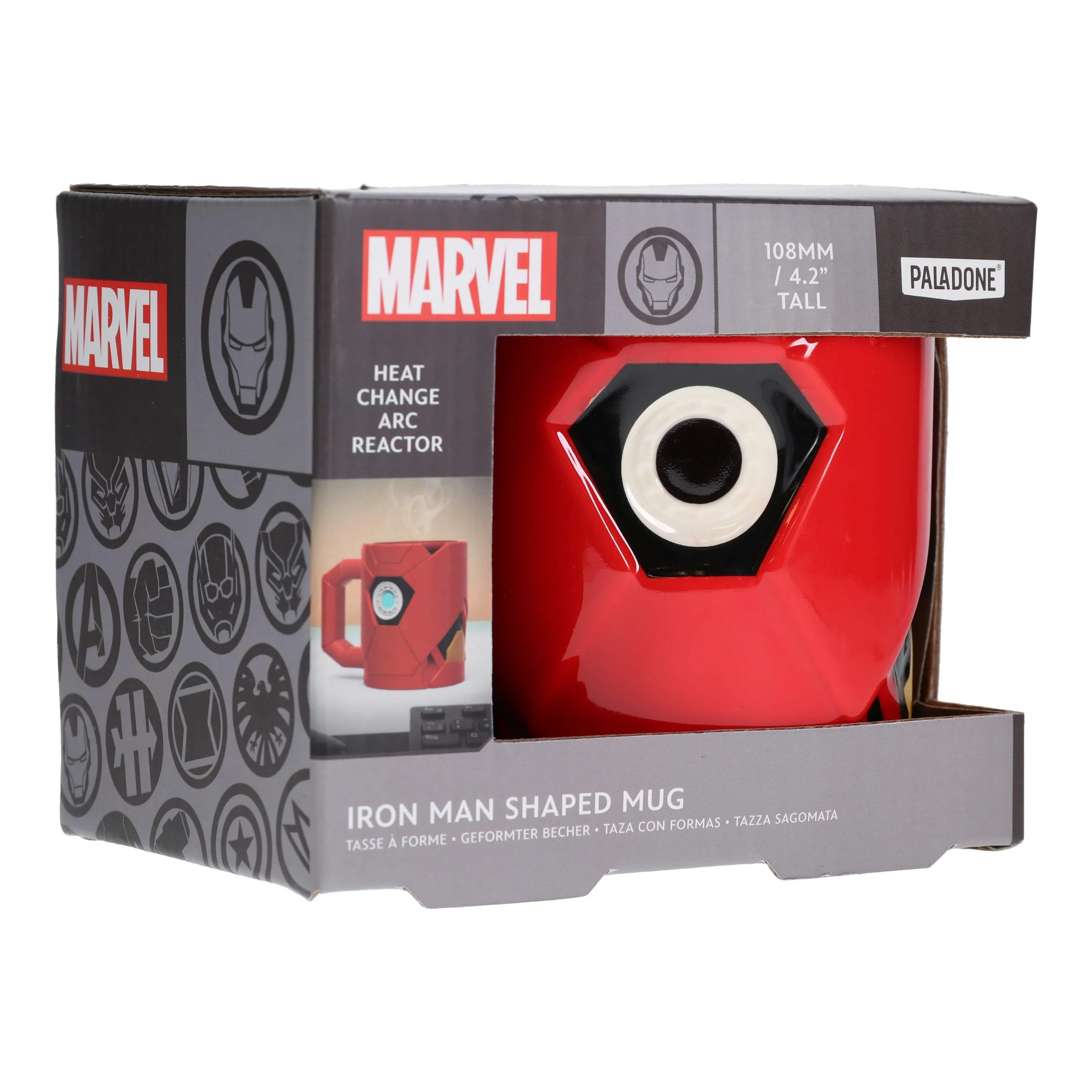 Marvel - Iron Man Pantser Vormige Mok met Warmtegevoelige Boogreactor 500ml
