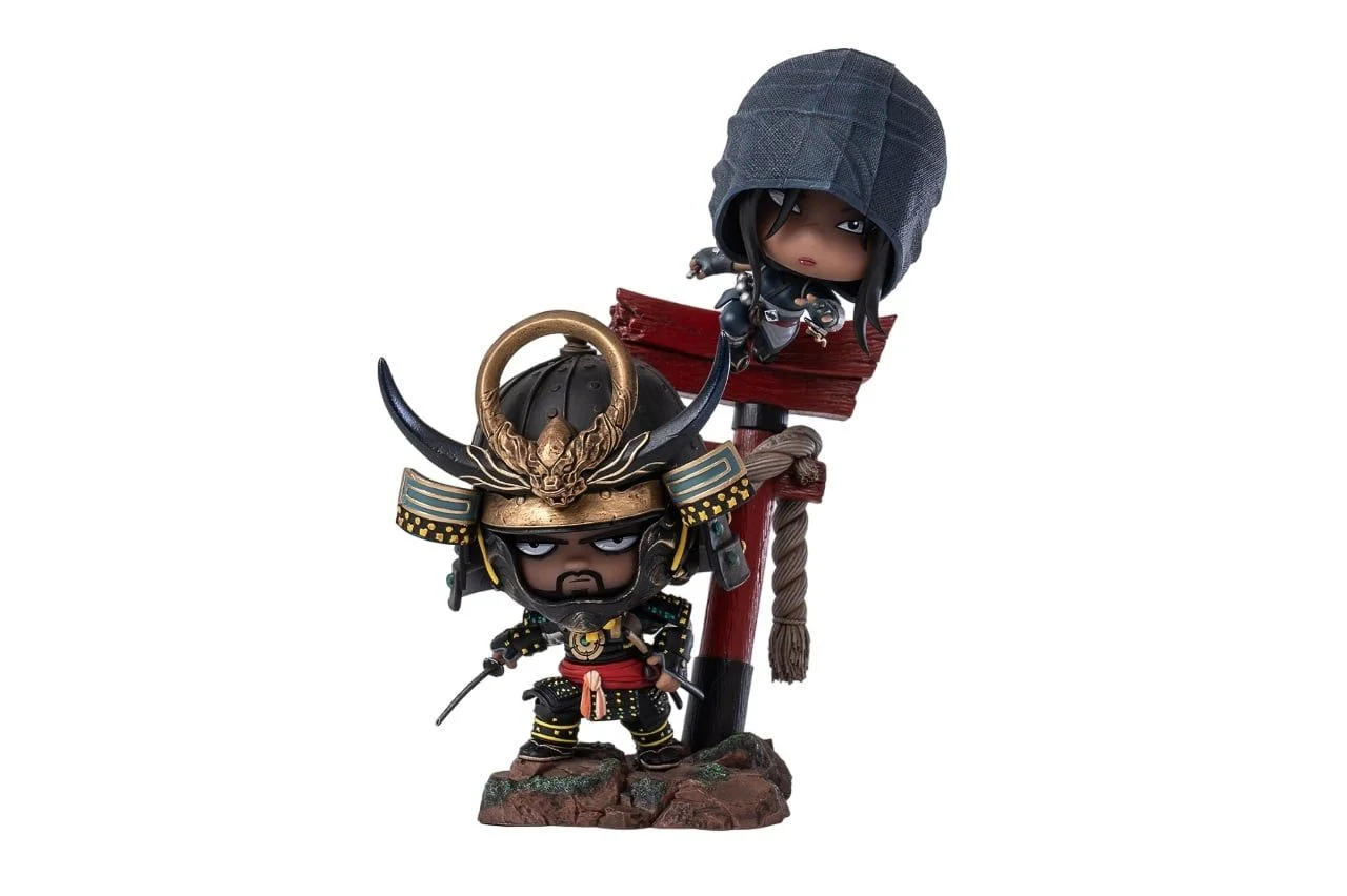 PureArts - Qlectors - Assassin’s Creed Shadows - Yasuke en Naoe Standbeeld 15cm